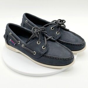 Sebago‎ Docksides Boat Shoes Size 5 Womens Jacqueline Navy Nubuck NEW